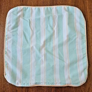 Vintage Laura Ashley Palmetto Stripe Boudoir Bed Pillow Cover 14"x14" Mint Green